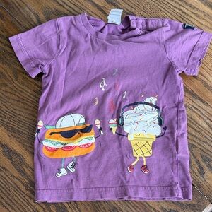 Polarn O. Pyret Purple Kids Tee with Fun Graphics size 1.5-2 years 92cm